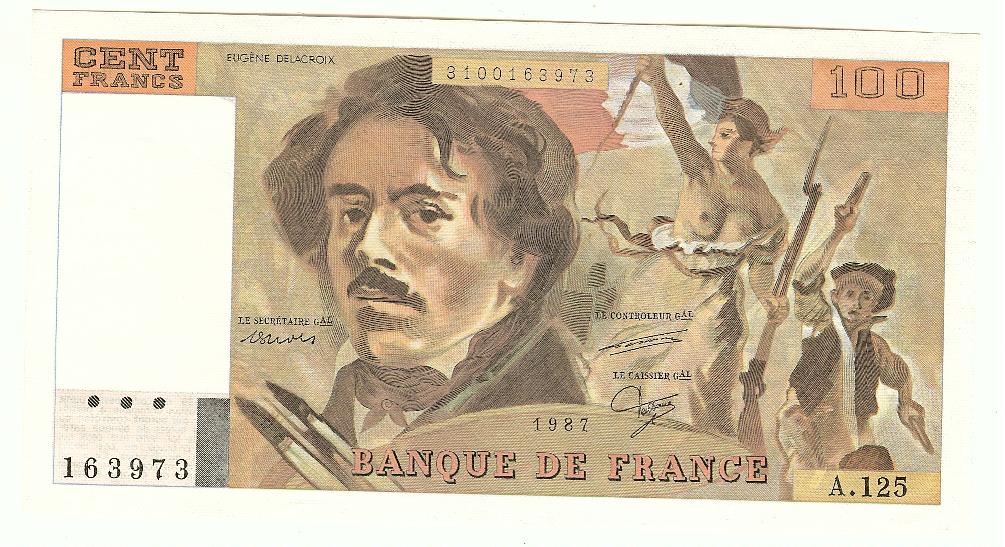 100 Francs (Delacroix) 1987 New